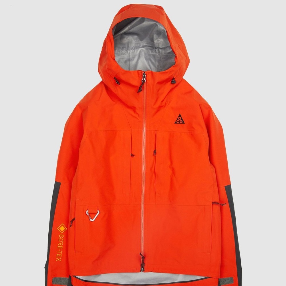 Nike ACG Orange Gore-Tex Hooded Rain Jacket